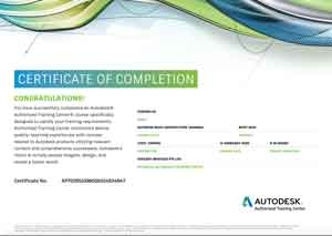 Autodesk Certificate of Completion